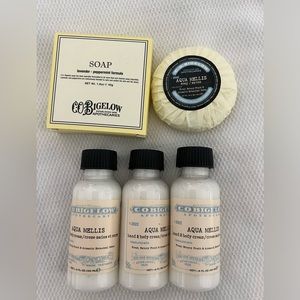 NEW - CO Bigelow apothecary 5-Piece Luxury bath Travel Amenity Toiletry
